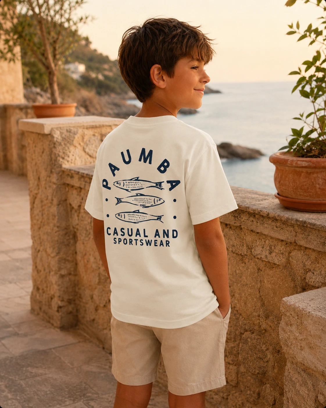 Three Fishes Warm White Kid Back
